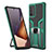 Funda Bumper Silicona y Plastico Mate Carcasa con Magnetico Anillo de dedo Soporte ZL1 para Samsung Galaxy Note 20 5G Verde