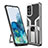 Funda Bumper Silicona y Plastico Mate Carcasa con Magnetico Anillo de dedo Soporte ZL1 para Samsung Galaxy S20 Plus 5G Plata