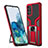 Funda Bumper Silicona y Plastico Mate Carcasa con Magnetico Anillo de dedo Soporte ZL1 para Samsung Galaxy S20 Plus 5G Rojo