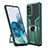 Funda Bumper Silicona y Plastico Mate Carcasa con Magnetico Anillo de dedo Soporte ZL1 para Samsung Galaxy S20 Plus 5G Verde