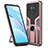 Funda Bumper Silicona y Plastico Mate Carcasa con Magnetico Anillo de dedo Soporte ZL1 para Xiaomi Mi 10T Lite 5G Oro Rosa