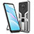 Funda Bumper Silicona y Plastico Mate Carcasa con Magnetico Anillo de dedo Soporte ZL1 para Xiaomi Mi 10T Lite 5G Plata
