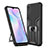 Funda Bumper Silicona y Plastico Mate Carcasa con Magnetico Anillo de dedo Soporte ZL1 para Xiaomi Redmi 9AT Negro