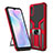 Funda Bumper Silicona y Plastico Mate Carcasa con Magnetico Anillo de dedo Soporte ZL1 para Xiaomi Redmi 9AT Rojo