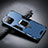 Funda Bumper Silicona y Plastico Mate Carcasa con Magnetico Soporte A01 para Apple iPhone 11 Azul
