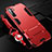Funda Bumper Silicona y Plastico Mate Carcasa con Magnetico Soporte A01 para Huawei Mate 40 Lite 5G Rojo