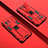 Funda Bumper Silicona y Plastico Mate Carcasa con Magnetico Soporte H01 para Xiaomi Mi 11 5G Rojo