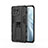 Funda Bumper Silicona y Plastico Mate Carcasa con Magnetico Soporte H02 para Xiaomi Mi 11 5G Negro