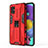 Funda Bumper Silicona y Plastico Mate Carcasa con Magnetico Soporte KC1 para Samsung Galaxy A51 4G Rojo