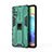 Funda Bumper Silicona y Plastico Mate Carcasa con Magnetico Soporte KC1 para Samsung Galaxy A71 5G Verde
