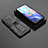 Funda Bumper Silicona y Plastico Mate Carcasa con Magnetico Soporte KC1 para Xiaomi Redmi Note 11T 5G Negro