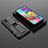 Funda Bumper Silicona y Plastico Mate Carcasa con Magnetico Soporte KC2 para Samsung Galaxy A51 5G Negro