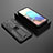 Funda Bumper Silicona y Plastico Mate Carcasa con Magnetico Soporte KC2 para Samsung Galaxy A71 5G Negro