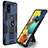 Funda Bumper Silicona y Plastico Mate Carcasa con Magnetico Soporte MQ1 para Samsung Galaxy A51 4G Azul
