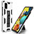 Funda Bumper Silicona y Plastico Mate Carcasa con Magnetico Soporte MQ1 para Samsung Galaxy A51 4G Blanco