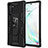 Funda Bumper Silicona y Plastico Mate Carcasa con Magnetico Soporte MQ1 para Samsung Galaxy Note 10 5G Negro