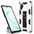 Funda Bumper Silicona y Plastico Mate Carcasa con Magnetico Soporte MQ1 para Samsung Galaxy Note 10 Plus 5G Blanco