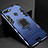 Funda Bumper Silicona y Plastico Mate Carcasa con Magnetico Soporte para Huawei Enjoy 8e Azul