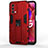 Funda Bumper Silicona y Plastico Mate Carcasa con Magnetico Soporte para OnePlus Nord N200 5G Rojo