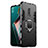 Funda Bumper Silicona y Plastico Mate Carcasa con Magnetico Soporte para Oppo K3 Negro