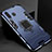 Funda Bumper Silicona y Plastico Mate Carcasa con Magnetico Soporte para Samsung Galaxy A60 Azul