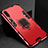 Funda Bumper Silicona y Plastico Mate Carcasa con Magnetico Soporte para Samsung Galaxy A70 Rojo