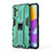 Funda Bumper Silicona y Plastico Mate Carcasa con Magnetico Soporte para Samsung Galaxy M52 5G Verde