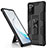 Funda Bumper Silicona y Plastico Mate Carcasa con Magnetico Soporte para Samsung Galaxy Note 20 5G Negro