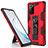 Funda Bumper Silicona y Plastico Mate Carcasa con Magnetico Soporte para Samsung Galaxy Note 20 5G Rojo