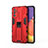 Funda Bumper Silicona y Plastico Mate Carcasa con Magnetico Soporte para Samsung Galaxy Quantum2 5G Rojo