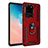 Funda Bumper Silicona y Plastico Mate Carcasa con Magnetico Soporte para Samsung Galaxy S20 Ultra Rojo