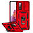 Funda Bumper Silicona y Plastico Mate Carcasa con Magnetico Soporte Q01W para Samsung Galaxy S20 FE 5G Rojo