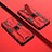 Funda Bumper Silicona y Plastico Mate Carcasa con Magnetico Soporte T01 para Oppo K9 Pro 5G Rojo