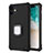 Funda Bumper Silicona y Plastico Mate Carcasa con Magnetico Soporte Z01 para Apple iPhone 11 Negro