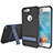 Funda Bumper Silicona y Plastico Mate Carcasa con Soporte A01 para Apple iPhone 7 Plus Azul