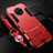 Funda Bumper Silicona y Plastico Mate Carcasa con Soporte A01 para Huawei Enjoy 20 Plus 5G Rojo