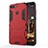 Funda Bumper Silicona y Plastico Mate Carcasa con Soporte A01 para Huawei Enjoy 8e Rojo