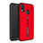 Funda Bumper Silicona y Plastico Mate Carcasa con Soporte A01 para Huawei P20 Lite Rojo