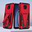 Funda Bumper Silicona y Plastico Mate Carcasa con Soporte A01 para Motorola Moto G Power (2021) Rojo
