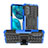 Funda Bumper Silicona y Plastico Mate Carcasa con Soporte A01 para Motorola Moto G82 5G Azul