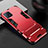 Funda Bumper Silicona y Plastico Mate Carcasa con Soporte A01 para Oppo A73 5G Rojo