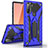Funda Bumper Silicona y Plastico Mate Carcasa con Soporte A01 para Samsung Galaxy Note 10 5G Azul
