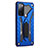 Funda Bumper Silicona y Plastico Mate Carcasa con Soporte A01 para Samsung Galaxy S20 FE ((2022)) 5G Azul