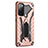 Funda Bumper Silicona y Plastico Mate Carcasa con Soporte A01 para Samsung Galaxy S20 FE ((2022)) 5G Oro Rosa