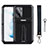 Funda Bumper Silicona y Plastico Mate Carcasa con Soporte A01 para Samsung Galaxy S23 Plus 5G Negro