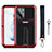 Funda Bumper Silicona y Plastico Mate Carcasa con Soporte A01 para Samsung Galaxy S23 Plus 5G Rojo