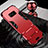 Funda Bumper Silicona y Plastico Mate Carcasa con Soporte A01 para Samsung Galaxy S8 Plus Rojo