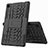 Funda Bumper Silicona y Plastico Mate Carcasa con Soporte A01 para Samsung Galaxy Tab A7 Wi-Fi 10.4 SM-T500 Negro