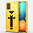 Funda Bumper Silicona y Plastico Mate Carcasa con Soporte A02 para Samsung Galaxy A71 5G Amarillo