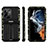 Funda Bumper Silicona y Plastico Mate Carcasa con Soporte A02 para Samsung Galaxy S21 Ultra 5G Multicolor